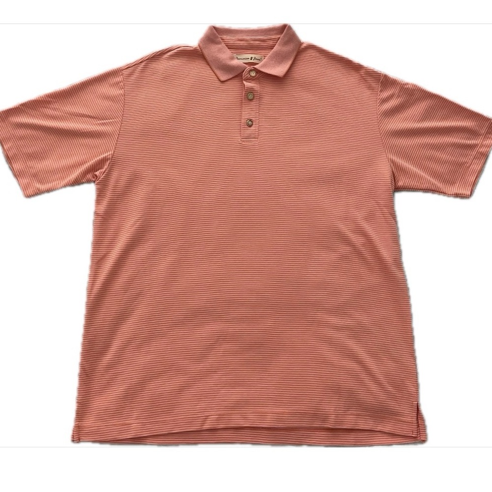 Jamaica Jaxx Orange Striped Polo Shirt Men’s Size L
